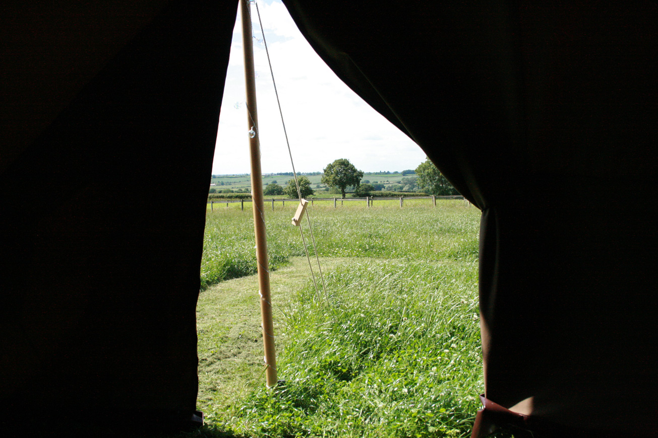 Bell Tent Glamping Warwickshire - Hilltop Hideaways View
